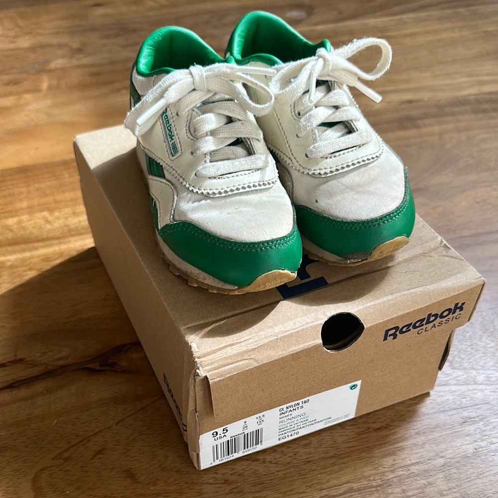 Reebok x Tao Green and White Classic Sneakers